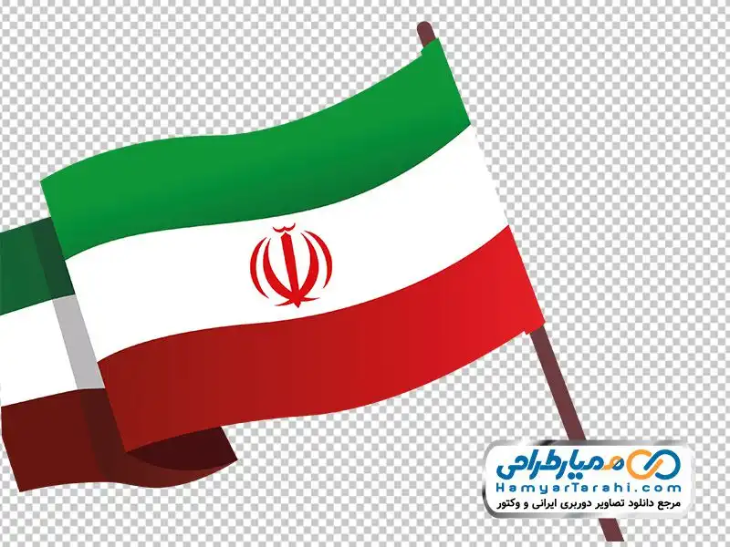 نقاشی با کیفیت پرچم ایران تصویر وکتوری پرچم کشور ایران