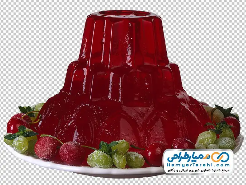 عکس با کیفیت ژله با تزئین میوه تصویر png ژله
