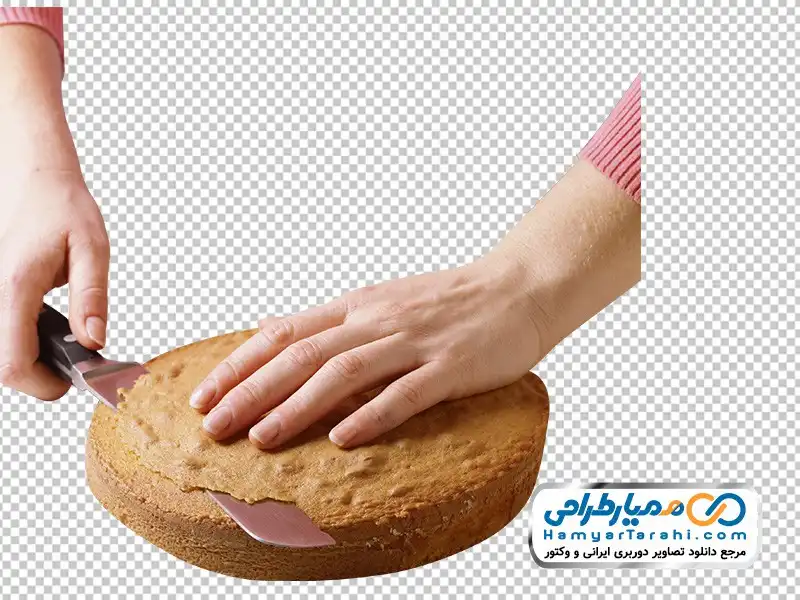 عکس با کیفیت کیک خانگی تصویر با کیفیت برش دادن کیک خانگی