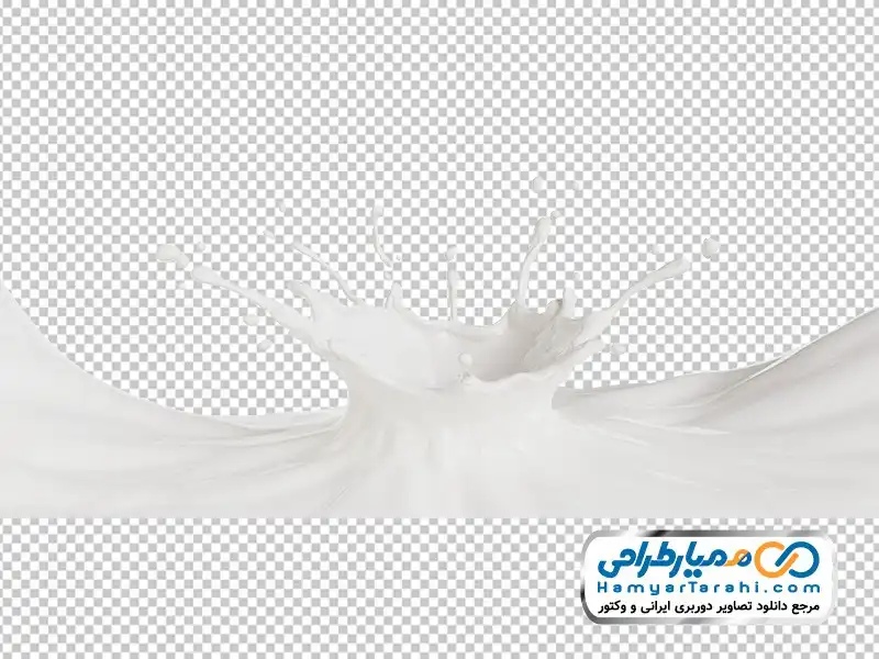 تصویر دوربری پاشیدن شیر تصویرpng پاشش شیر