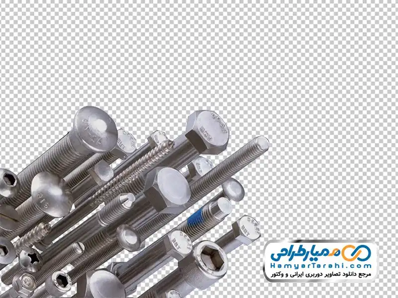 تصویر دوربری شده انواع پیچ و مهره دانلود تصویر png انواع پیچ و مهره