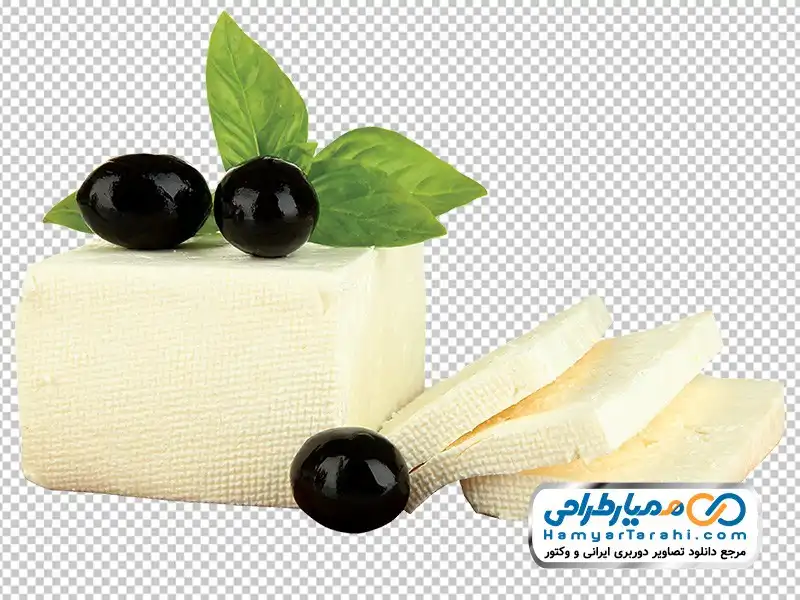تصویر png پنیر صبحانه و زیتون دوربری پنیر صبحانه و زیتون سیاه