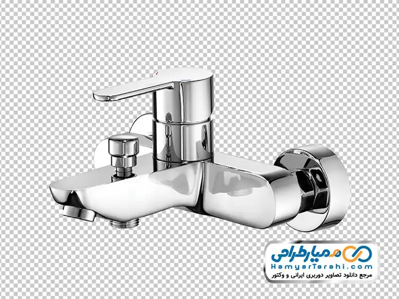 دانلود عکس دوربری شیر آب حمام اهرمی عکس png شیر آب حمام اهرمی