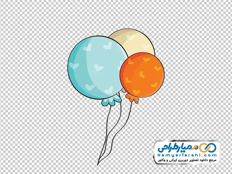 تصویر png بادکنک های رنگی عکس وکتوری بادکنک های رنگی