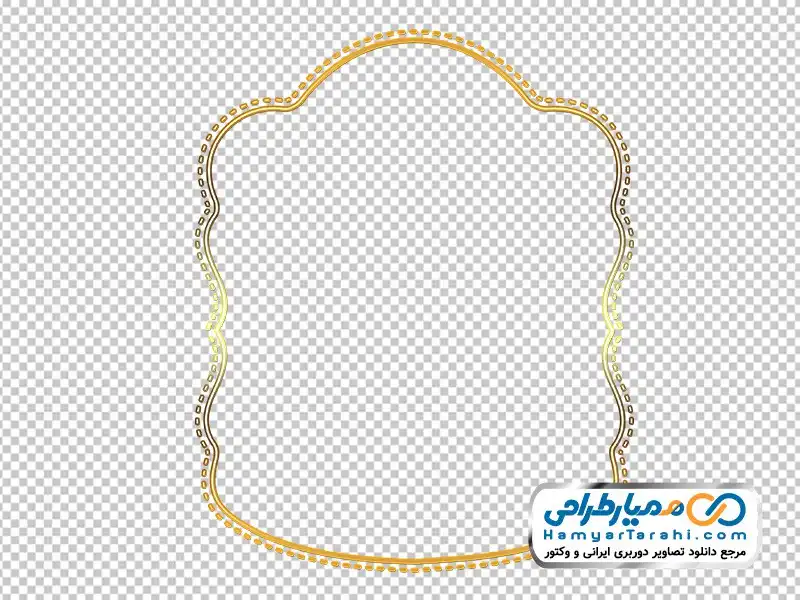 فایل کادر اسلیمی متن و عنوان دوربری شیپ طلایی متن و عنوان