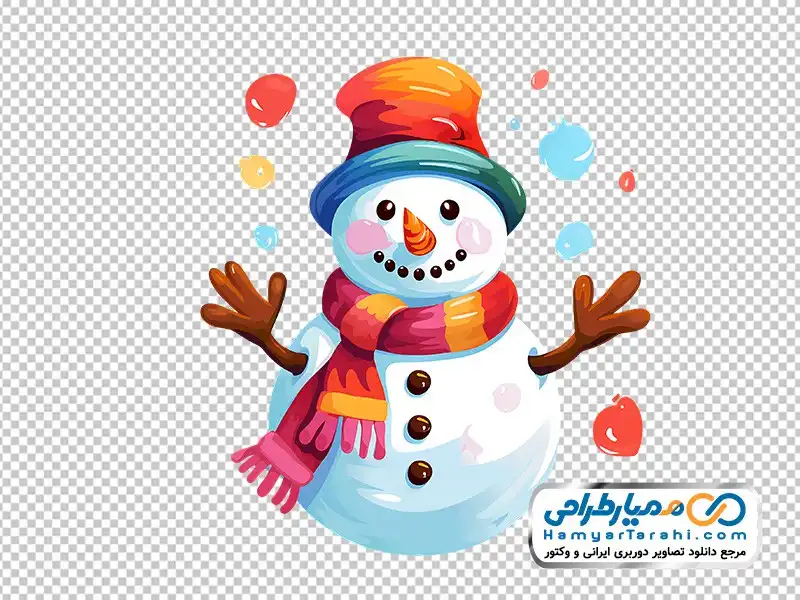 عکس png آدم برفی تصویر با کیفیت آدم برفی