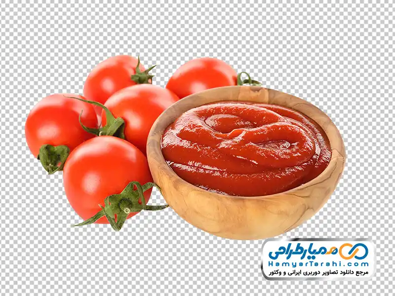 دانلود تصویر با کیفیت کاسه سس قرمز و گوجه تصویر png کاسه سس قرمز و گوجه