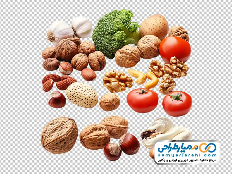 تصویر بدون پس زمینه انواع مغزیجات تصویر دوربری انواع مغزیجات