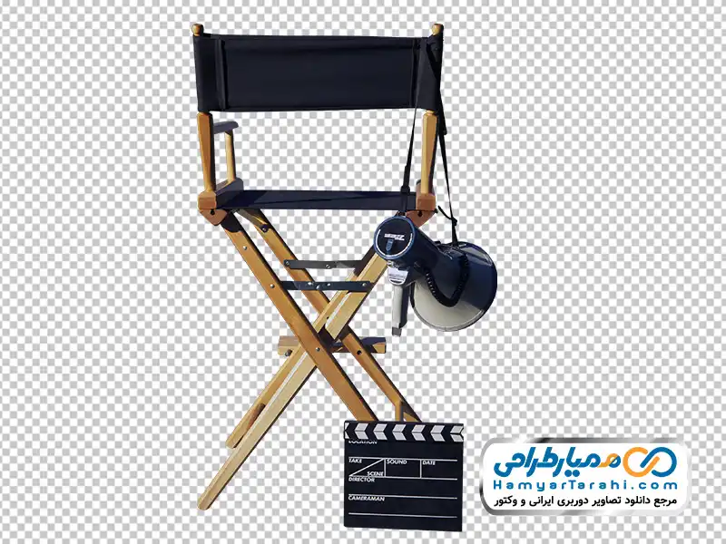 دانلود تصویر با کیفیت صندلی کارگردانی و تخته کلاکت عکس با کیفیت صندلی کارگردانی و تخته کلاکت