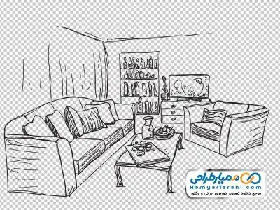 تصویر png اتاق نشیمن