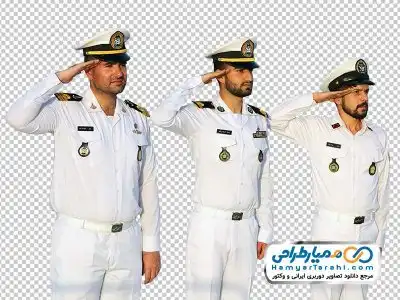 دانلود تصویر احترام نظامی افسران نیروی دریایی