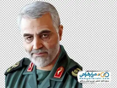 دانلود نقاشی چهره شهید قاسم سلیمانی