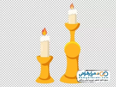 تصویر با کیفیت شمع و جاشمعی