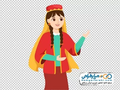 تصویر با کیفیت دختر ایرانی با لباس محلی