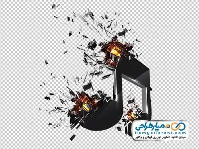 نقاشی نت موسیقی شکسته