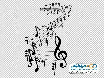 دوربری آیکون های نت موسیقی