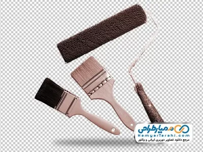 تصویر با کیفیت قلمو غلطکی نقاشی ساختمانی
