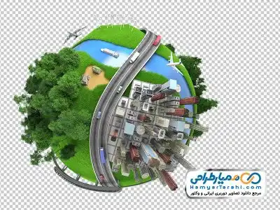 دانلود دوربری کره زمین و المان های شهری