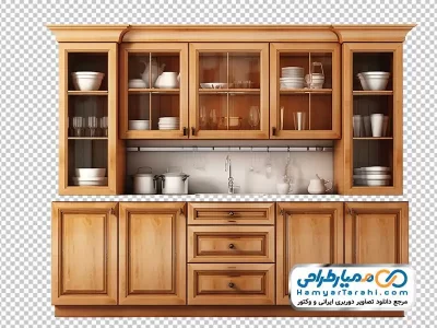 تصویر دوربری کابینت آشپزخانه