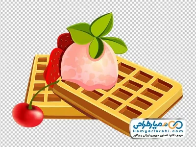 دانلود تصویر وکتوری بیسکویت و بستنی