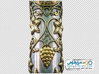 تصویر با کیفیت قلمزنی ستون ضریح حضرت علی با فرمت png