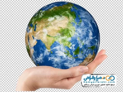 تصویر با کیفیت کره زمین در دست