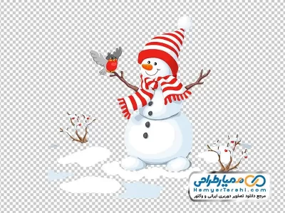 دانلود نقاشی آدم برفی