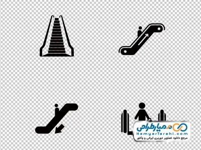 نقاشی پله برقی و آسانسور
