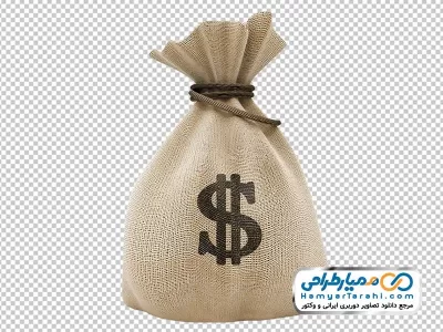 دانلود تصویر با کیفیت کیسه پول با لوگو دلار