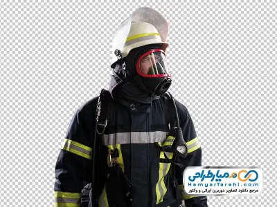 تصویر با کیفیت مامور آتش نشانی