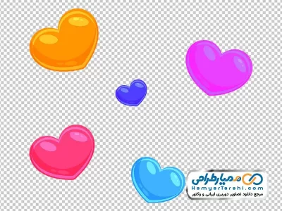 دانلود تصویر وکتوری قلب رنگی