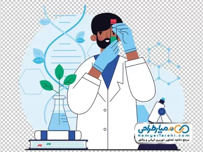 عکس png دکتر در حال تحقیق و پژوهش