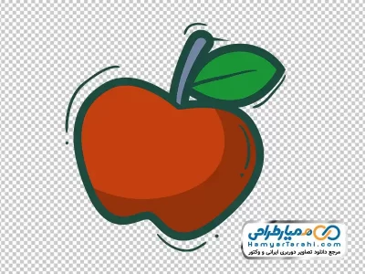 تصویر وکتوری سیب قرمز