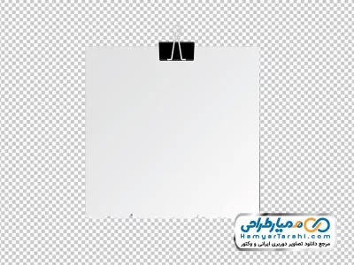 تصویر با کیفیت برگه یادداشت و گیره