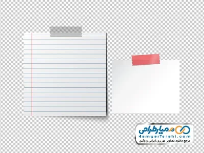دانلود تصویر png برگه یادداشت خط دار