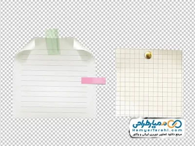 تصویر با کیفیت برگه یادداشت خط دار