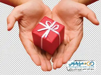 دانلود دوربری جعبه کادو در دست