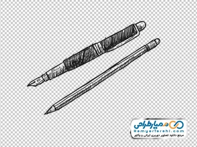 عکس سیاه و سفید مداد و روان نویس