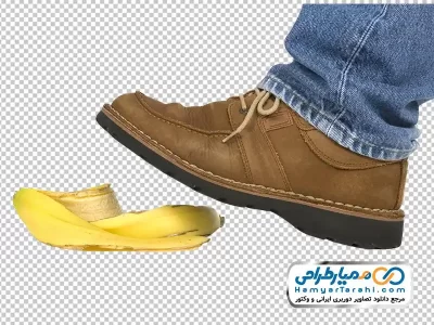 عکس با کیفیت پا مردانه و پوست موز