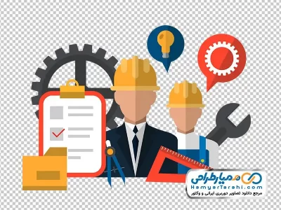 دانلود تصویر وکتوری کارفرما و چرخ دنده