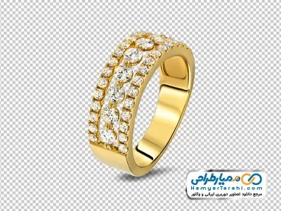 تصویر دوربری انگشتر نگین دار