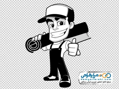 عکس سیاه و سفید کارگر ایزوگام