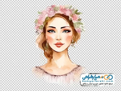 دانلود عکس png خانم آرایش کرده