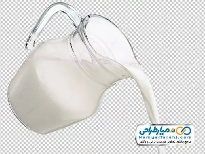 دوربری png پارچ دوغ در حال ریختن