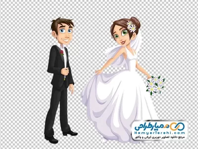 دانلود عکس با کیفیت عروس و داماد با فرمت png