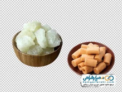 عکس دوربری تکه های نبات