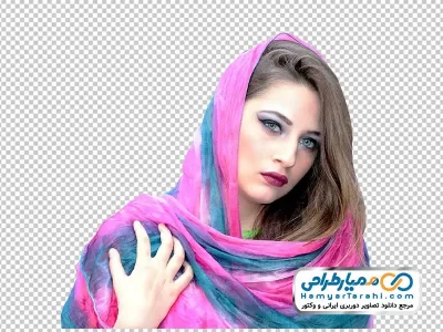 تصویر png زن جوان با روسری