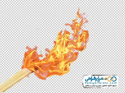 تصویر با کیفیت چوب کبریت روشن