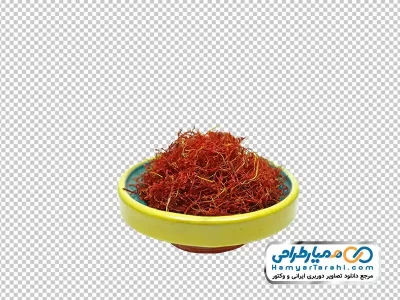 تصویر دوربری زعفران در کاسه
