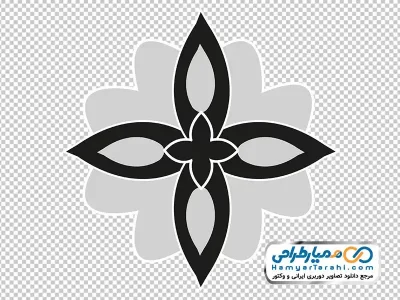 دوربری وکتور آیکون گل اسلیمی